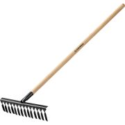 Садовые грабли GRINDA GS-14 WOOD 445 х 95 х 1300 мм 14 витых зубцов деревянный черенок