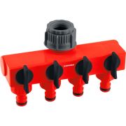 GRINDA GS-4 3/4″-1″, четырехканальный, распределитель поливочный, с внутренней резьбой